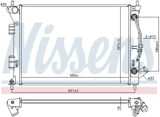 Kühler, Motorkühlung NISSENS 675038 Bild Kühler, Motorkühlung NISSENS 675038