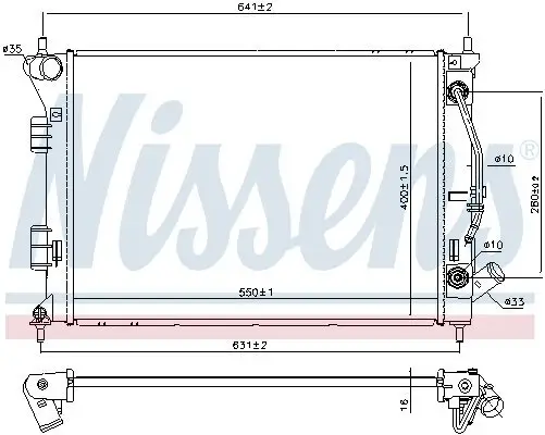 Kühler, Motorkühlung NISSENS 675039 Bild Kühler, Motorkühlung NISSENS 675039