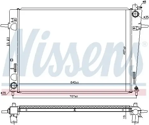 Kühler, Motorkühlung NISSENS 675063 Bild Kühler, Motorkühlung NISSENS 675063