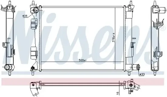 Kühler, Motorkühlung NISSENS 675072 Bild Kühler, Motorkühlung NISSENS 675072