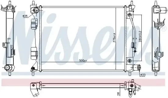 Kühler, Motorkühlung NISSENS 675073 Bild Kühler, Motorkühlung NISSENS 675073