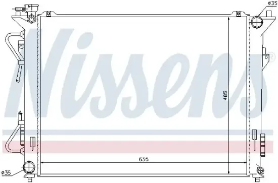 Kühler, Motorkühlung NISSENS 67508 Bild Kühler, Motorkühlung NISSENS 67508