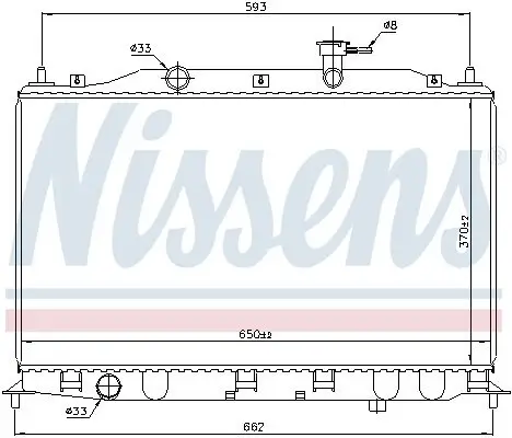 Kühler, Motorkühlung NISSENS 67509 Bild Kühler, Motorkühlung NISSENS 67509