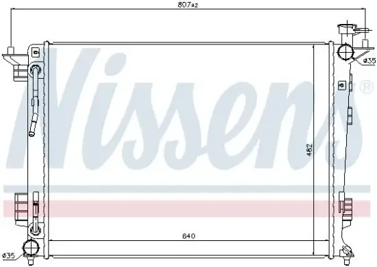 Kühler, Motorkühlung NISSENS 67514 Bild Kühler, Motorkühlung NISSENS 67514