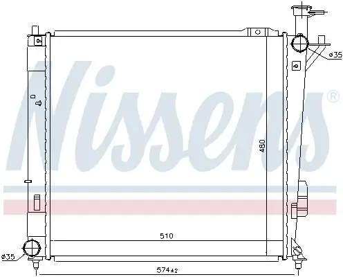 Kühler, Motorkühlung NISSENS 67518 Bild Kühler, Motorkühlung NISSENS 67518