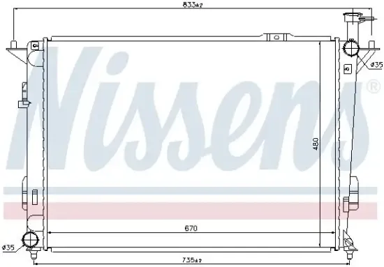 Kühler, Motorkühlung NISSENS 67522 Bild Kühler, Motorkühlung NISSENS 67522