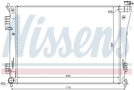 Kühler, Motorkühlung NISSENS 67550 Bild Kühler, Motorkühlung NISSENS 67550