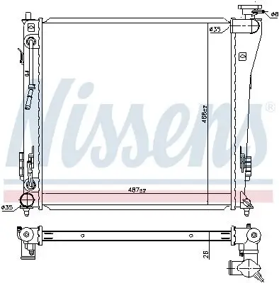 Kühler, Motorkühlung NISSENS 67552 Bild Kühler, Motorkühlung NISSENS 67552