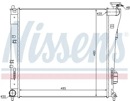 Kühler, Motorkühlung NISSENS 67606 Bild Kühler, Motorkühlung NISSENS 67606