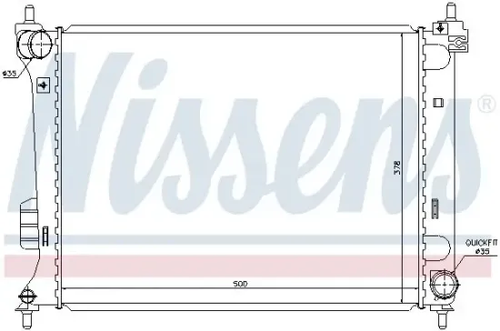Kühler, Motorkühlung NISSENS 67609 Bild Kühler, Motorkühlung NISSENS 67609