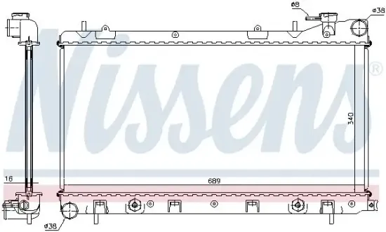 Kühler, Motorkühlung NISSENS 67705A Bild Kühler, Motorkühlung NISSENS 67705A