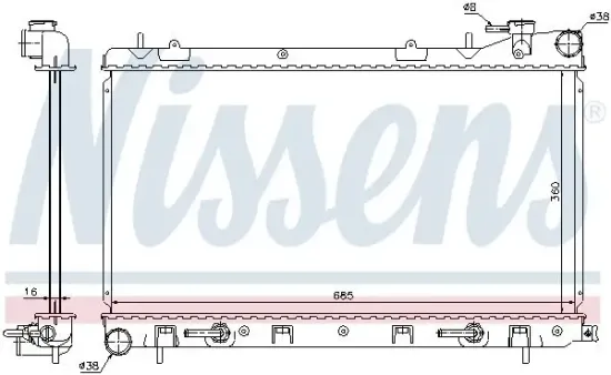 Kühler, Motorkühlung NISSENS 67715 Bild Kühler, Motorkühlung NISSENS 67715