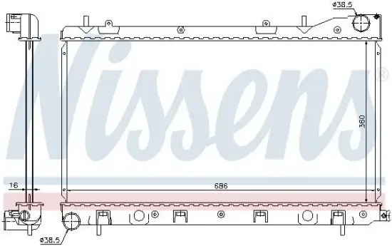 Kühler, Motorkühlung NISSENS 67726 Bild Kühler, Motorkühlung NISSENS 67726