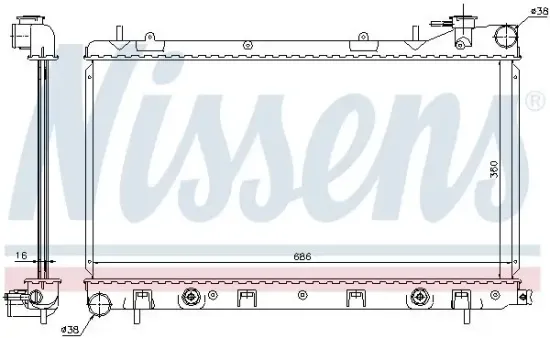 Kühler, Motorkühlung NISSENS 67728 Bild Kühler, Motorkühlung NISSENS 67728