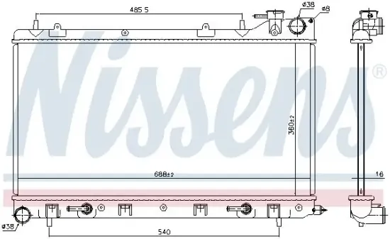 Kühler, Motorkühlung NISSENS 67747 Bild Kühler, Motorkühlung NISSENS 67747