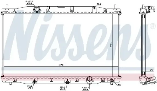 Kühler, Motorkühlung NISSENS 68092 Bild Kühler, Motorkühlung NISSENS 68092