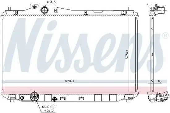 Kühler, Motorkühlung NISSENS 68093 Bild Kühler, Motorkühlung NISSENS 68093