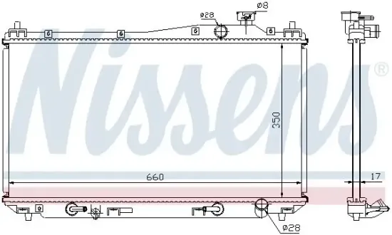 Kühler, Motorkühlung NISSENS 68115 Bild Kühler, Motorkühlung NISSENS 68115