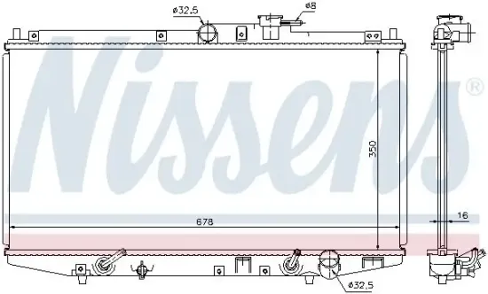 Kühler, Motorkühlung NISSENS 68117 Bild Kühler, Motorkühlung NISSENS 68117