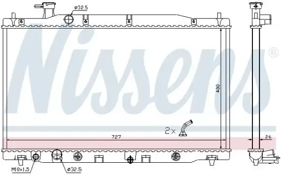 Kühler, Motorkühlung NISSENS 681372 Bild Kühler, Motorkühlung NISSENS 681372