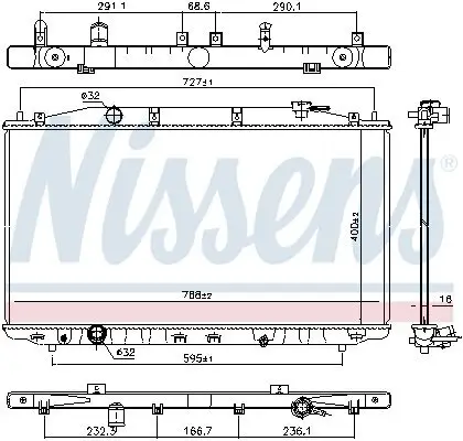 Kühler, Motorkühlung NISSENS 681373 Bild Kühler, Motorkühlung NISSENS 681373
