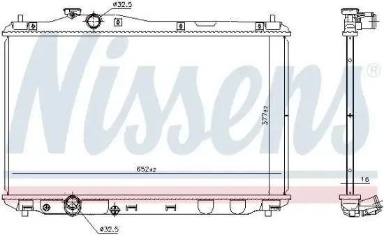 Kühler, Motorkühlung NISSENS 681387 Bild Kühler, Motorkühlung NISSENS 681387