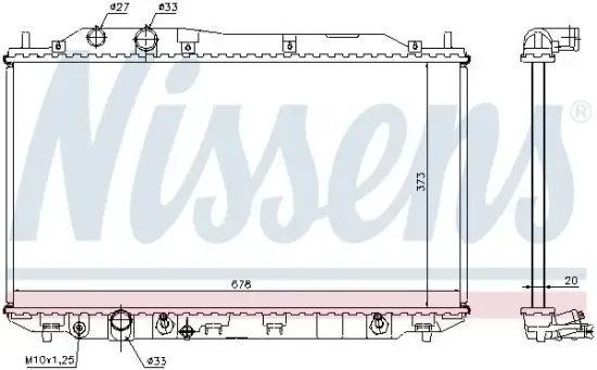 Kühler, Motorkühlung NISSENS 68141 Bild Kühler, Motorkühlung NISSENS 68141