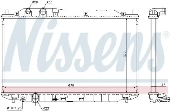 Kühler, Motorkühlung NISSENS 68143 Bild Kühler, Motorkühlung NISSENS 68143