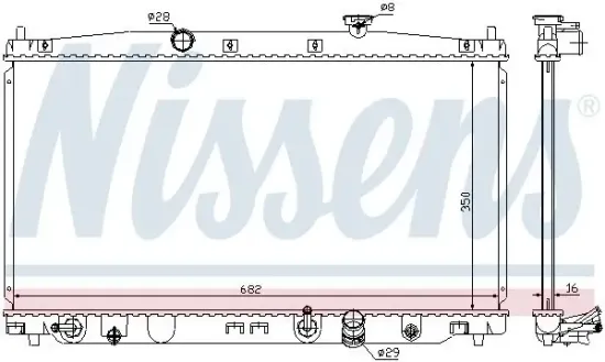 Kühler, Motorkühlung NISSENS 68149 Bild Kühler, Motorkühlung NISSENS 68149