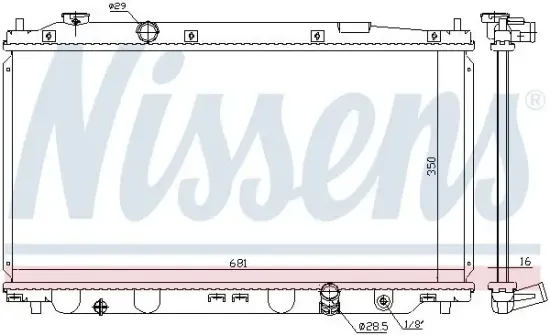 Kühler, Motorkühlung NISSENS 68150 Bild Kühler, Motorkühlung NISSENS 68150