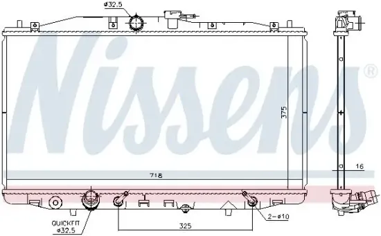 Kühler, Motorkühlung NISSENS 68152 Bild Kühler, Motorkühlung NISSENS 68152