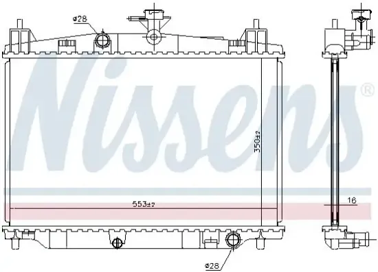 Kühler, Motorkühlung NISSENS 68504 Bild Kühler, Motorkühlung NISSENS 68504