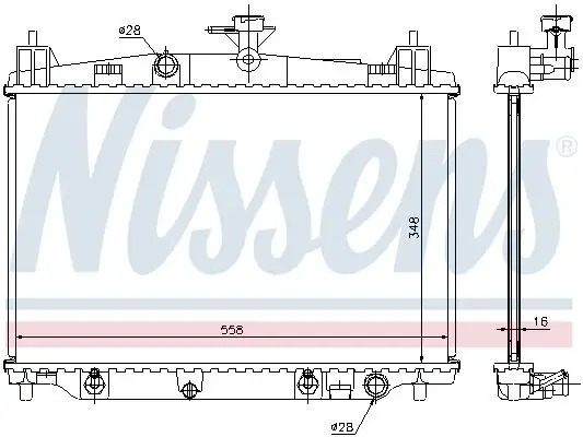 Kühler, Motorkühlung NISSENS 68505 Bild Kühler, Motorkühlung NISSENS 68505