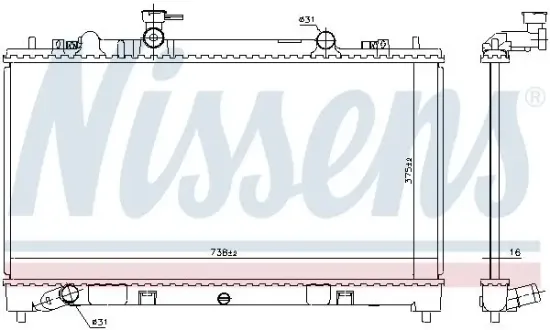 Kühler, Motorkühlung NISSENS 68510 Bild Kühler, Motorkühlung NISSENS 68510