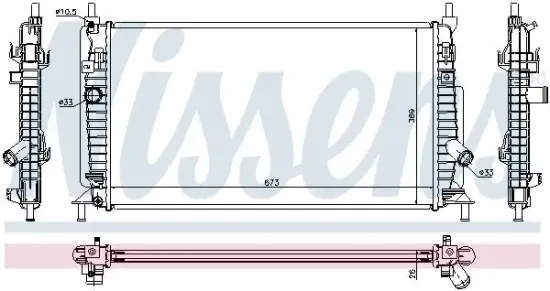 Kühler, Motorkühlung NISSENS 68520 Bild Kühler, Motorkühlung NISSENS 68520