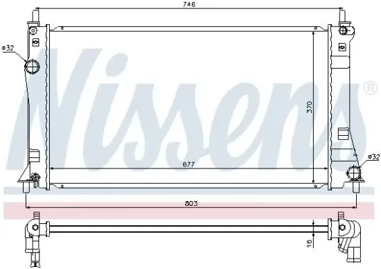 Kühler, Motorkühlung NISSENS 68528 Bild Kühler, Motorkühlung NISSENS 68528