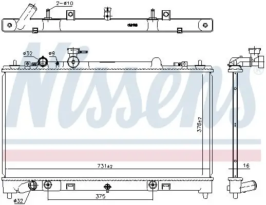 Kühler, Motorkühlung NISSENS 68531 Bild Kühler, Motorkühlung NISSENS 68531