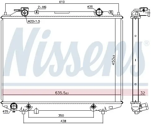 Kühler, Motorkühlung NISSENS 68535 Bild Kühler, Motorkühlung NISSENS 68535