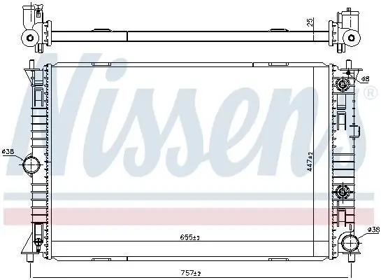 Kühler, Motorkühlung NISSENS 68541 Bild Kühler, Motorkühlung NISSENS 68541