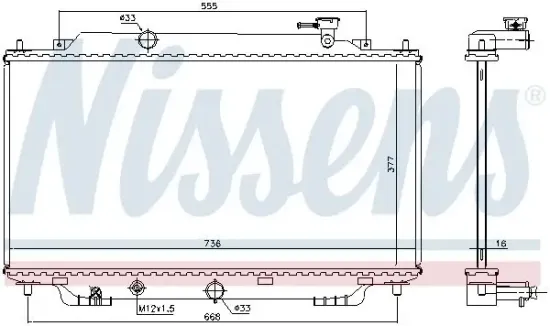 Kühler, Motorkühlung NISSENS 68542 Bild Kühler, Motorkühlung NISSENS 68542