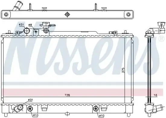 Kühler, Motorkühlung NISSENS 68550 Bild Kühler, Motorkühlung NISSENS 68550
