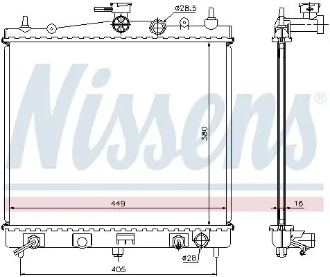 Kühler, Motorkühlung NISSENS 68700A Bild Kühler, Motorkühlung NISSENS 68700A
