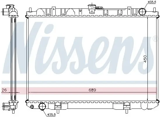 Kühler, Motorkühlung NISSENS 68703A Bild Kühler, Motorkühlung NISSENS 68703A
