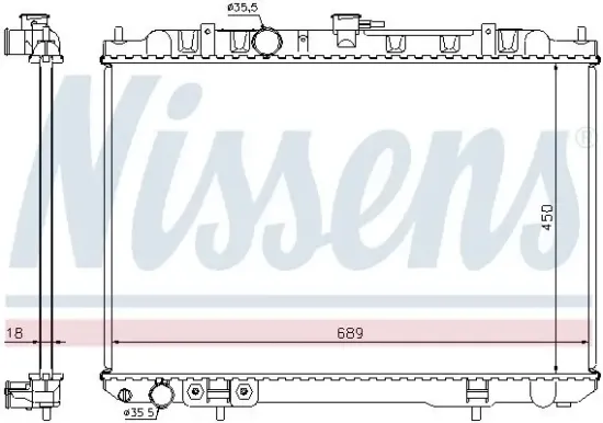 Kühler, Motorkühlung NISSENS 68704 Bild Kühler, Motorkühlung NISSENS 68704