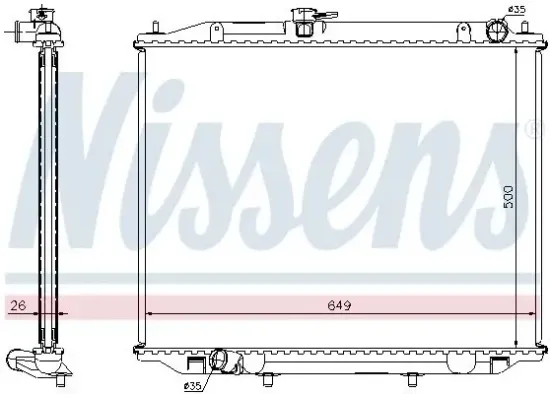 Kühler, Motorkühlung NISSENS 68706A Bild Kühler, Motorkühlung NISSENS 68706A