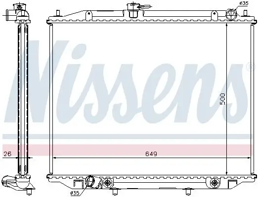 Kühler, Motorkühlung NISSENS 68707A Bild Kühler, Motorkühlung NISSENS 68707A