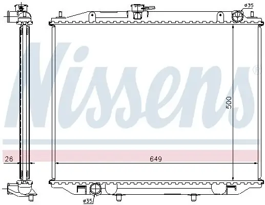 Kühler, Motorkühlung NISSENS 68708A Bild Kühler, Motorkühlung NISSENS 68708A