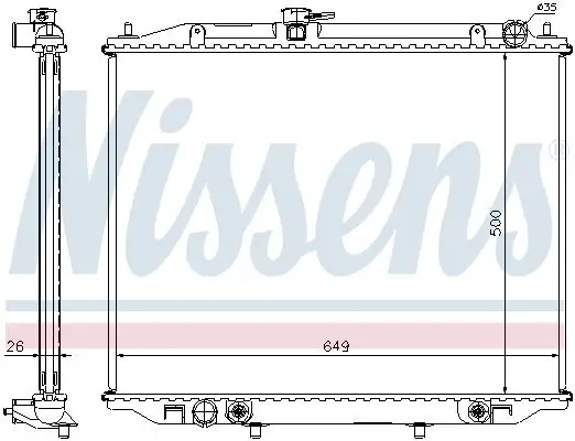 Kühler, Motorkühlung NISSENS 68709A Bild Kühler, Motorkühlung NISSENS 68709A