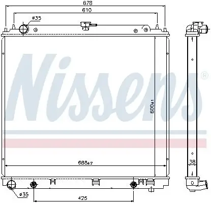 Kühler, Motorkühlung NISSENS 68717 Bild Kühler, Motorkühlung NISSENS 68717
