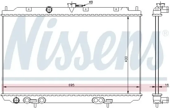 Kühler, Motorkühlung NISSENS 68718 Bild Kühler, Motorkühlung NISSENS 68718